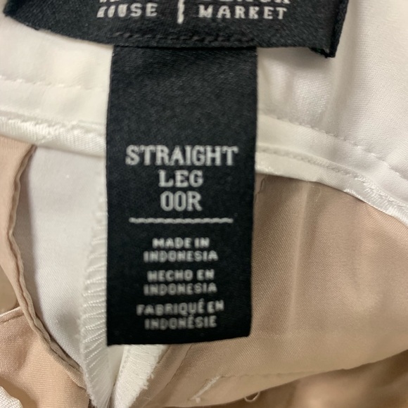 White House Black Market White Pantsuit Pants Full-Length Textured Fabric - Picture 6 of 6